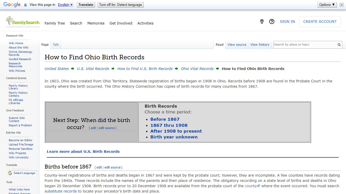 How to Find Ohio Birth Records • FamilySearch